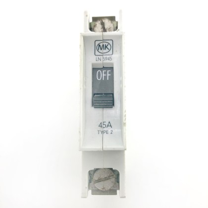 MK Electric LN5945 45A 45 Amp MCB Circuit Breaker Type 2